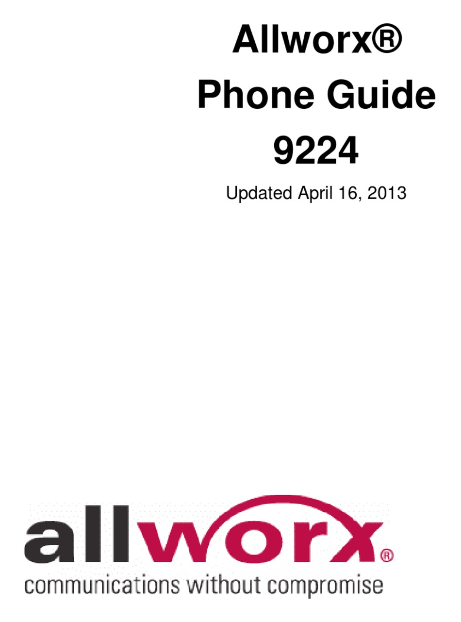 ALLWORX 9224 PHONE MANUAL Pdf Download | ManualsLib