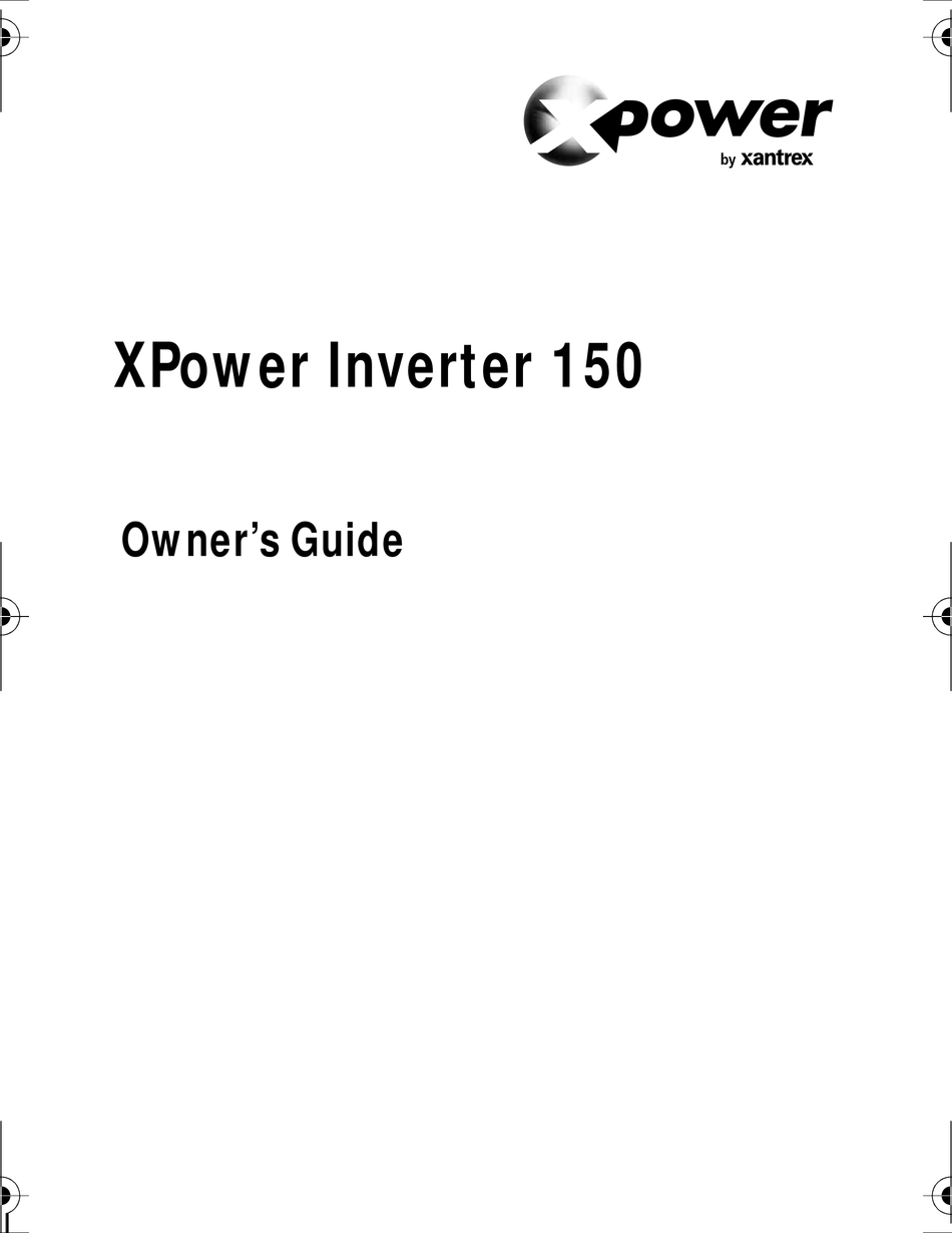 XPOWER INVERTER 150 OWNER'S MANUAL Pdf Download ManualsLib
