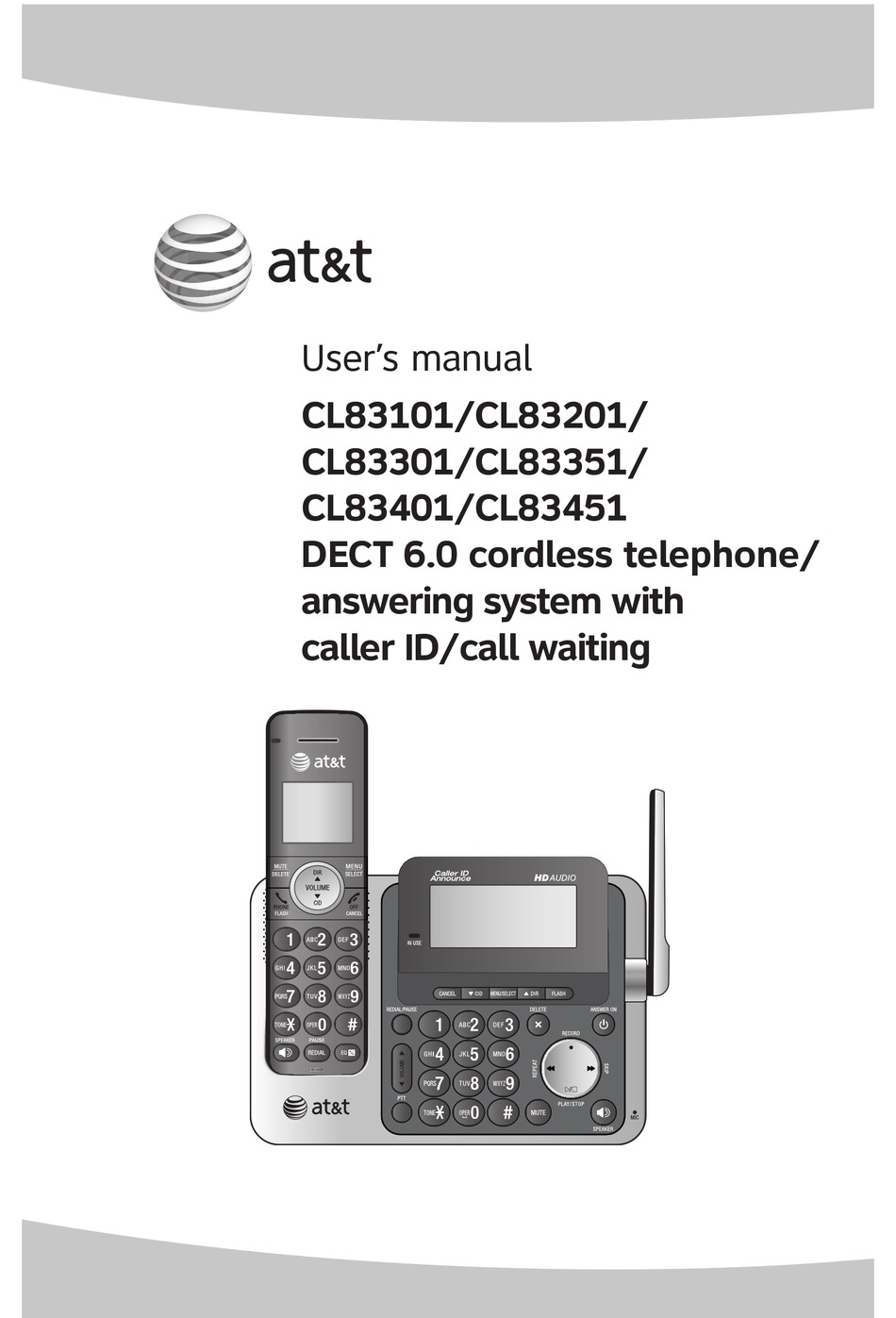 AT&T CL83101 USER MANUAL Pdf Download | ManualsLib