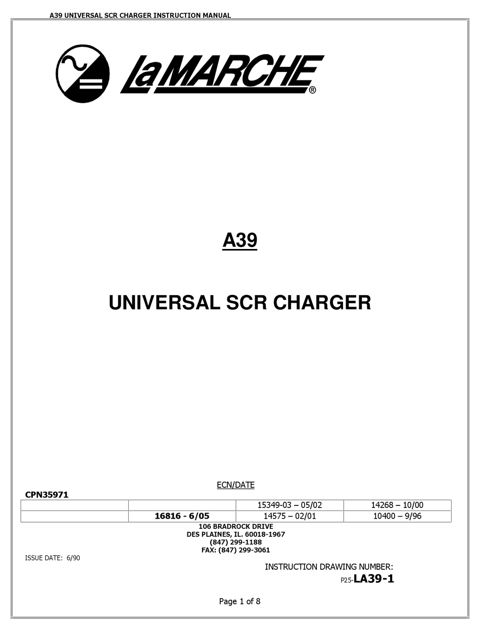 LAMARCHE A39 INSTRUCTIONS MANUAL Pdf Download ManualsLib