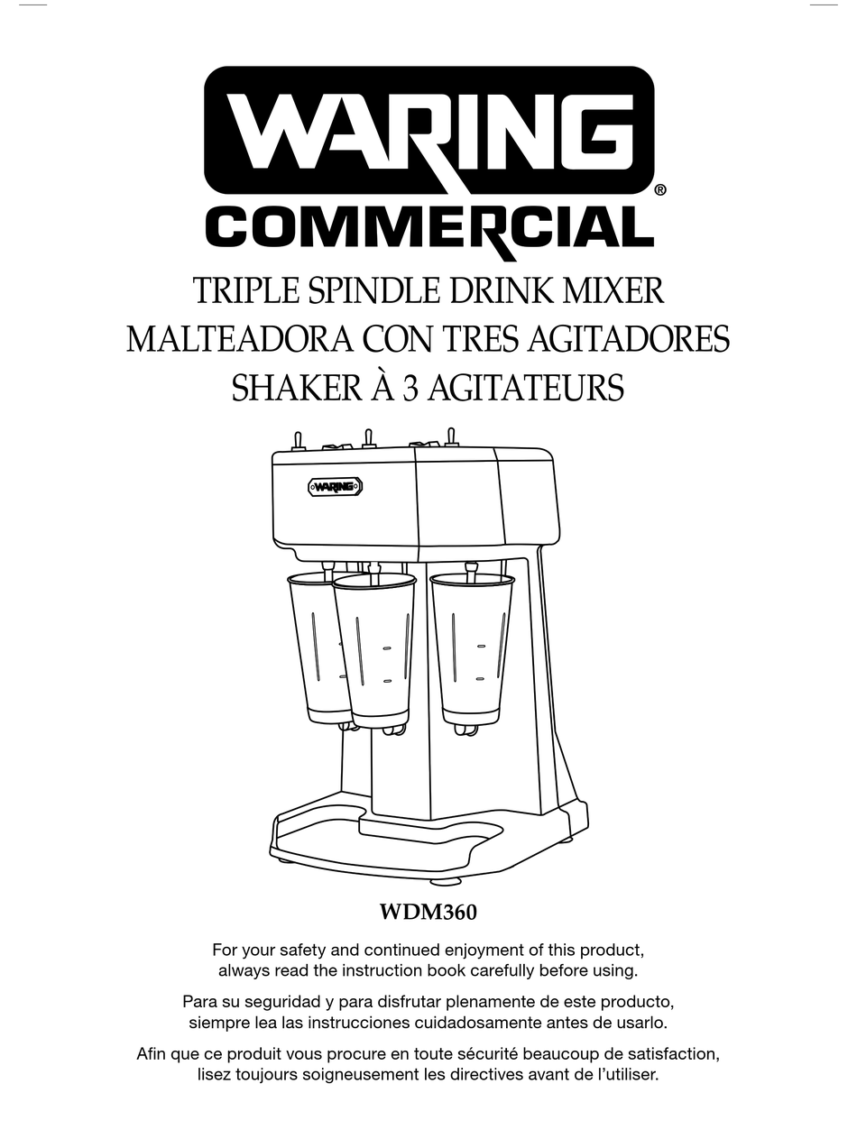WARING WDM 360 INSTRUCTIONS MANUAL Pdf Download | ManualsLib
