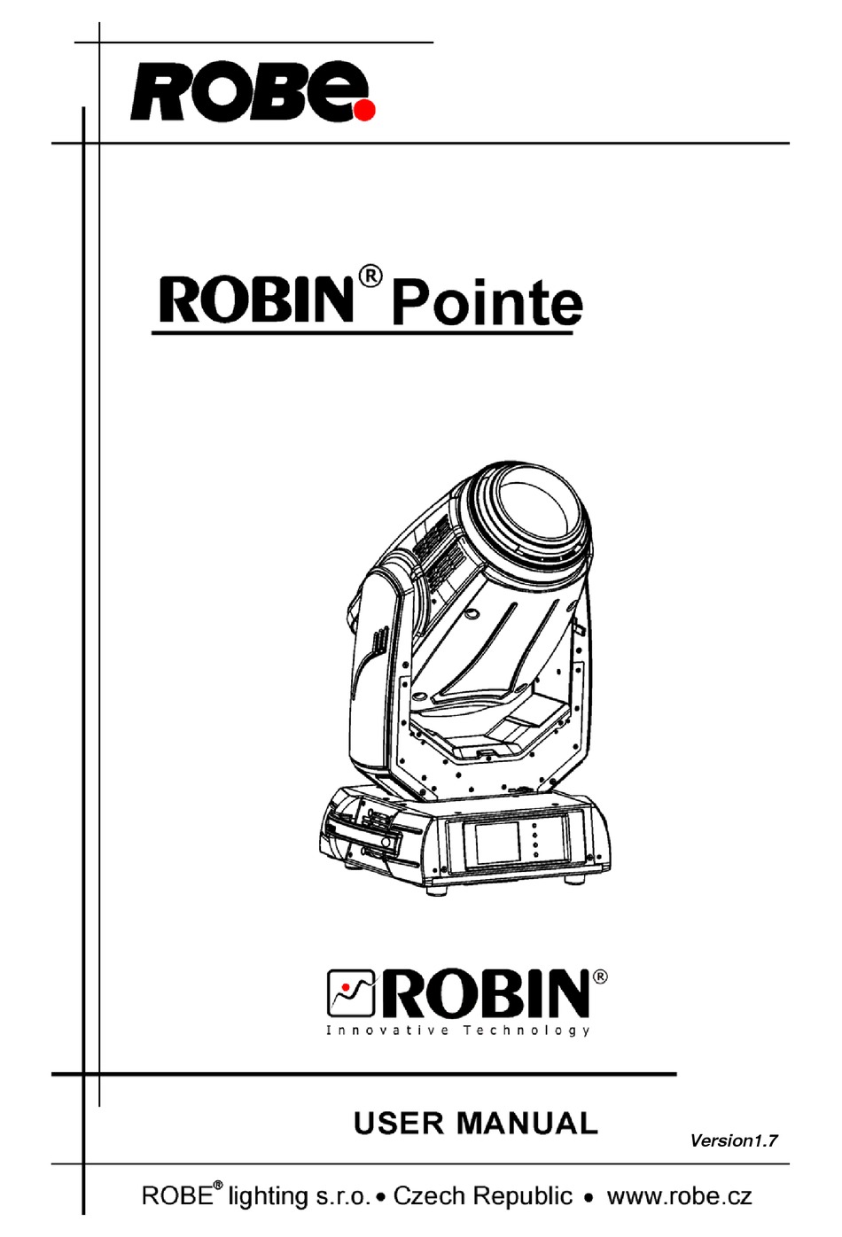 ROBE ROBIN POINTE USER MANUAL Pdf Download ManualsLib