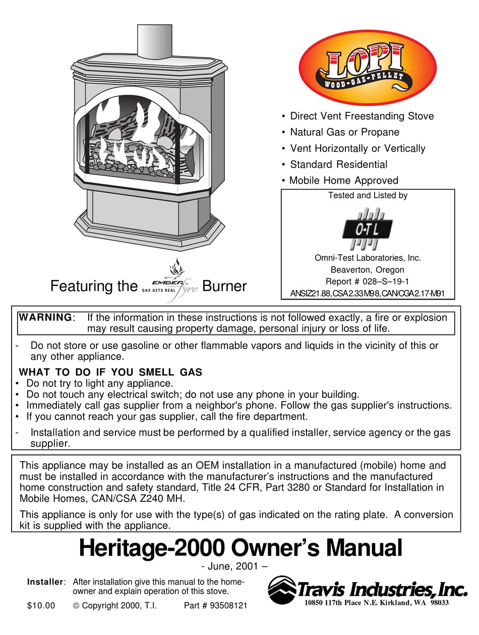 LOPI HERITAGE2000 OWNER