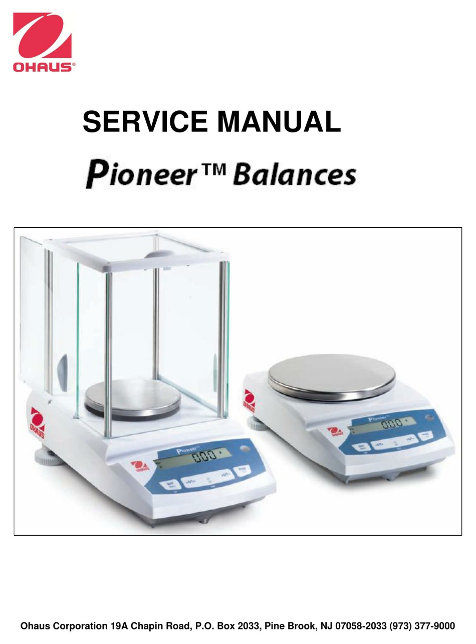 Ohaus Pa64 Service Manual Pdf Download Manualslib