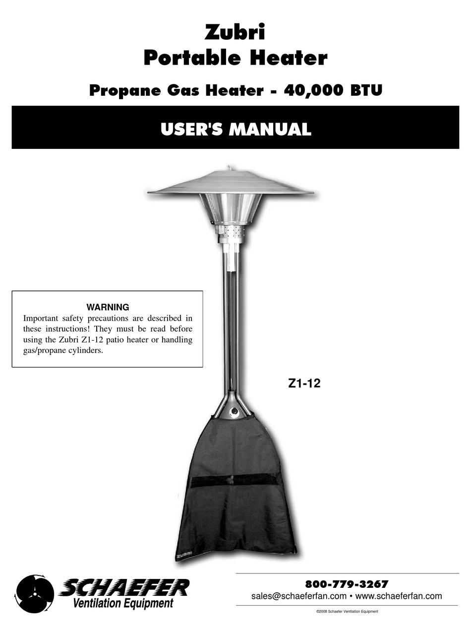 SCHAEFER ZUBRI Z112 USER MANUAL Pdf Download ManualsLib