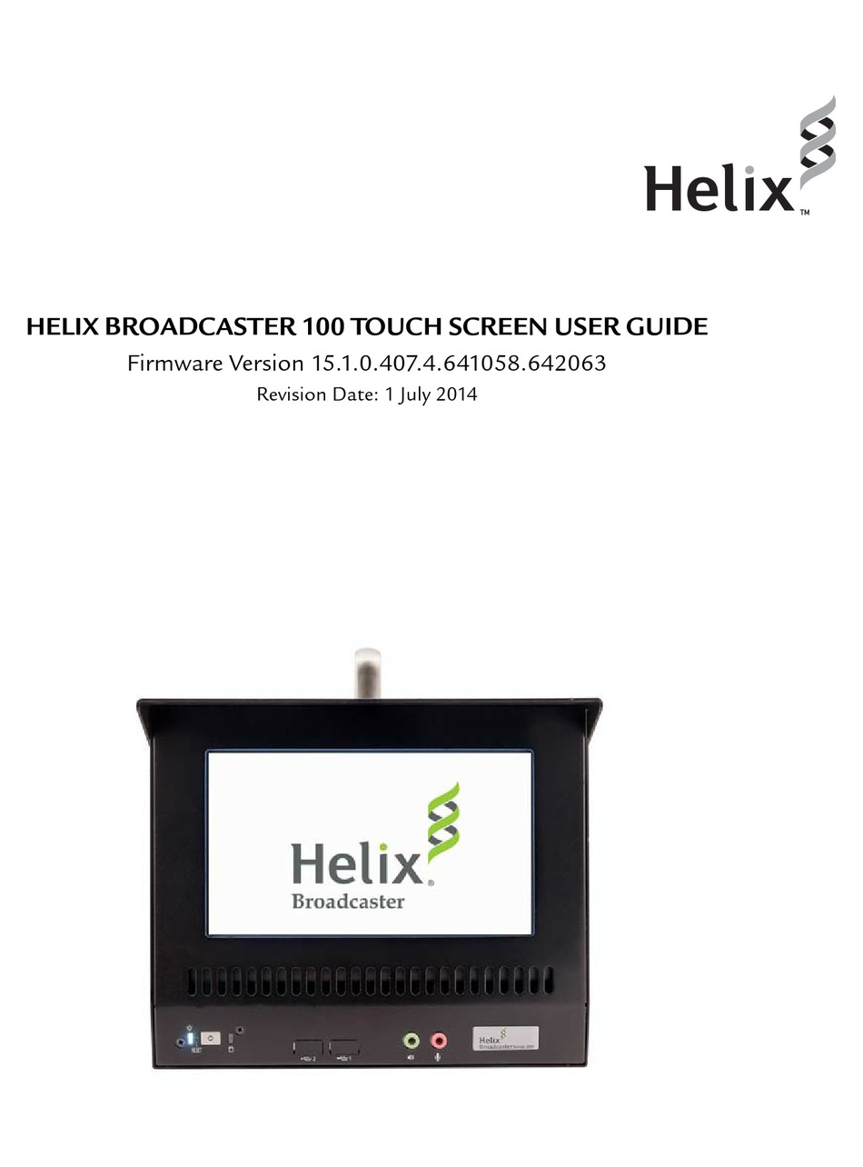 HELIX BROADCASTER 100 USER MANUAL Pdf Download ManualsLib