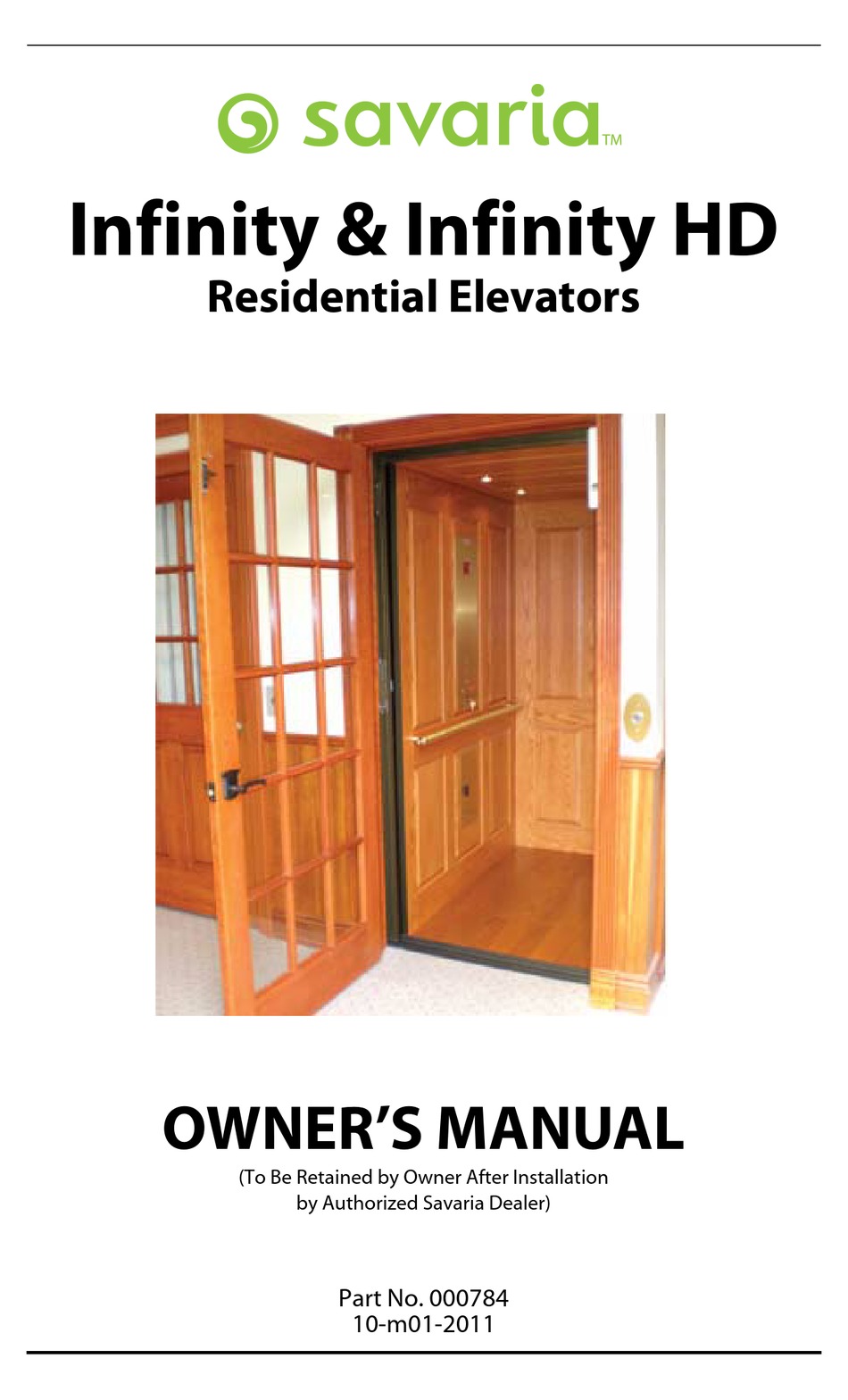 SAVARIA INFINITY OWNER'S MANUAL Pdf Download | ManualsLib