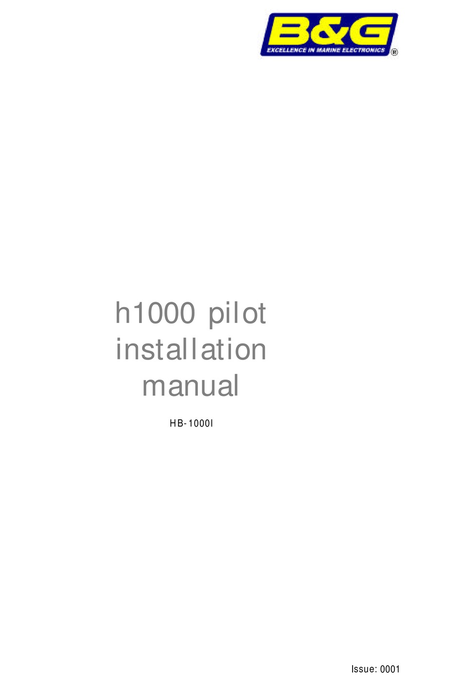 B&G HB-1000I INSTALLATION MANUAL Pdf Download | ManualsLib