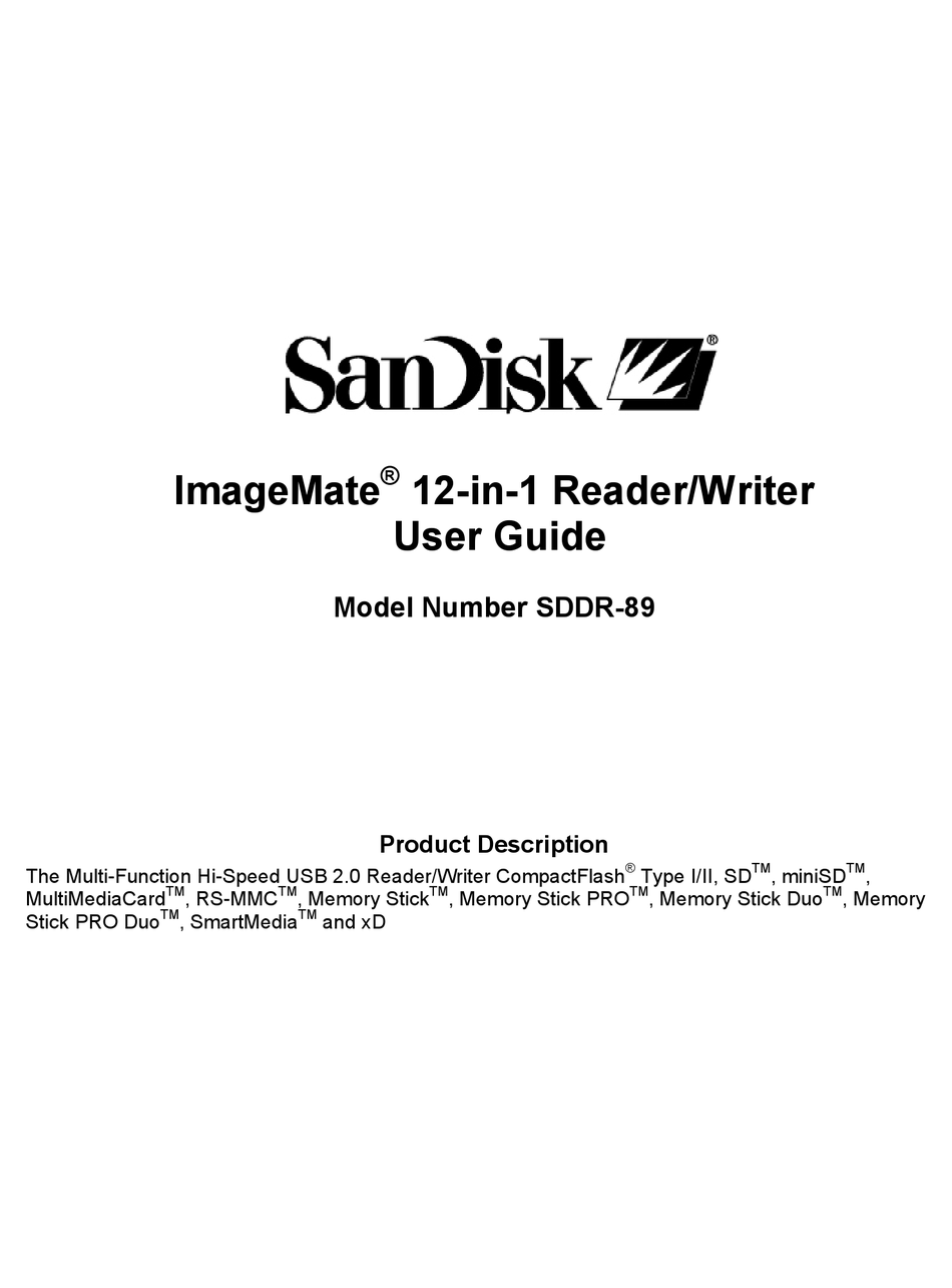 sandisk imagemate sd/mmc driver for mac