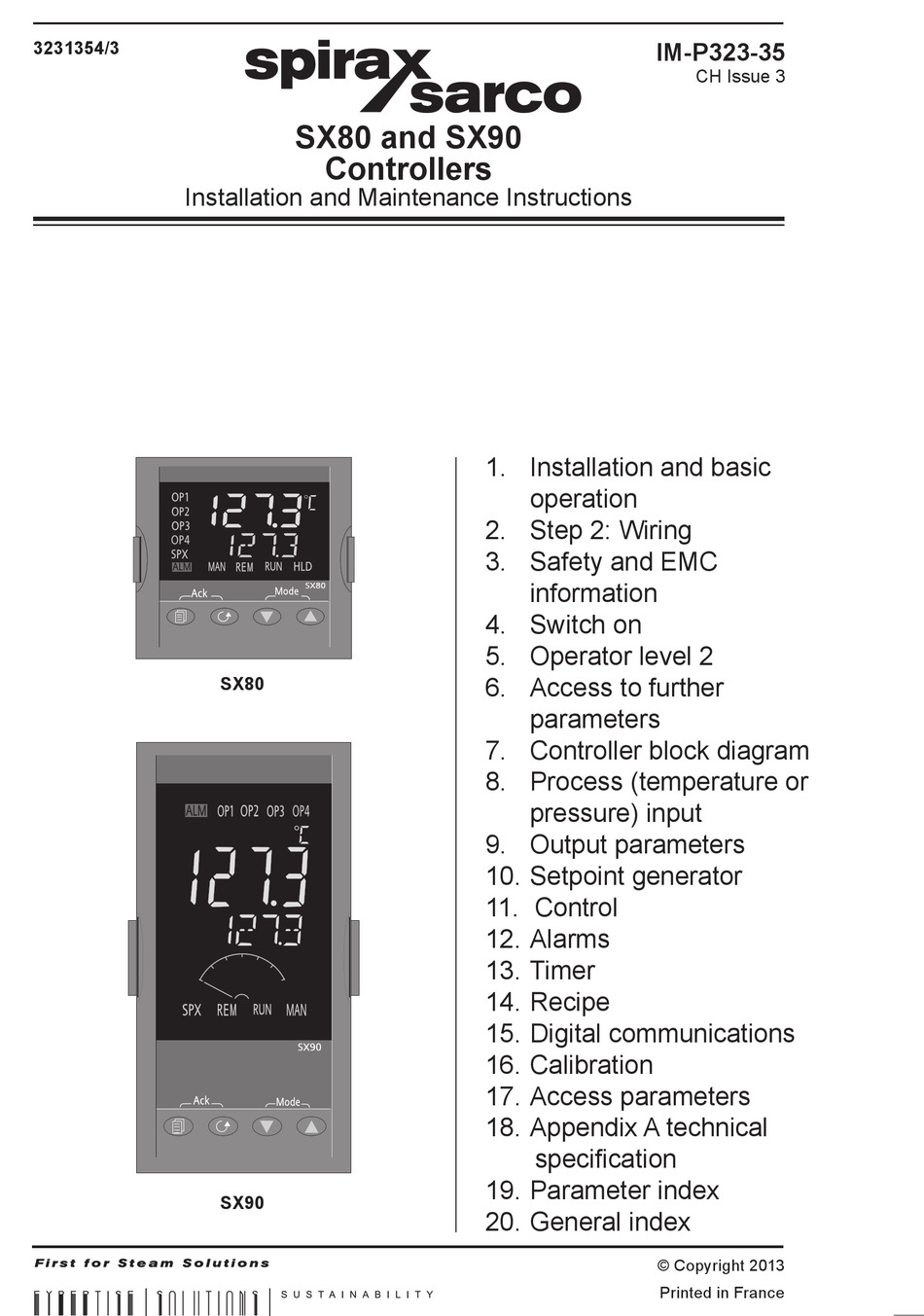 SPIRAX SARCO SX80 INSTALLATION AND MAINTENANCE INSTRUCTIONS MANUAL Pdf