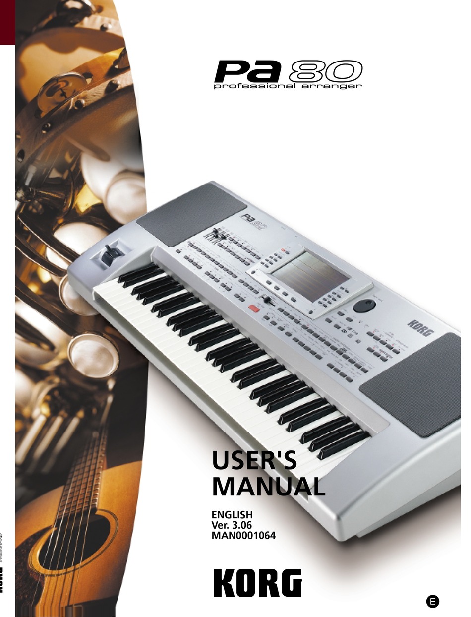 korg pa1x pro user manual
