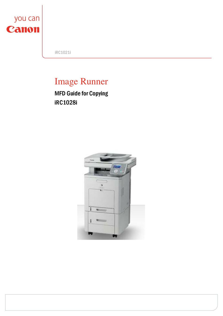 Canon Image Runner Irc1028i User Manual Pdf Download Manualslib