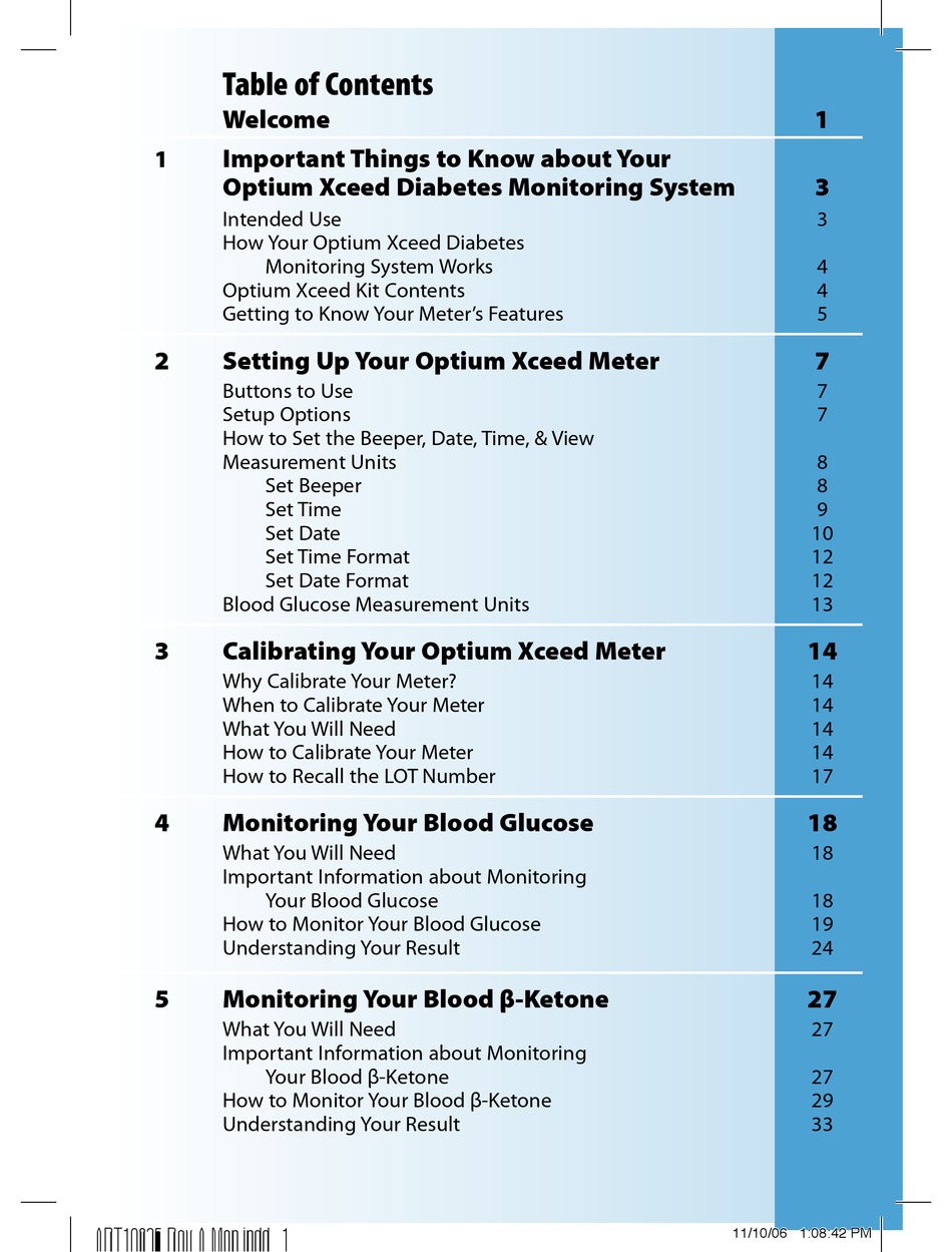 optium xceed glucometer manual