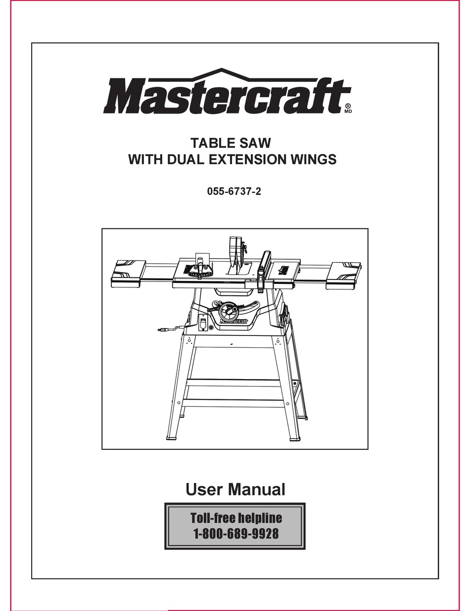 Mastercraft Maximum Table Saw Parts Reviewmotors.co
