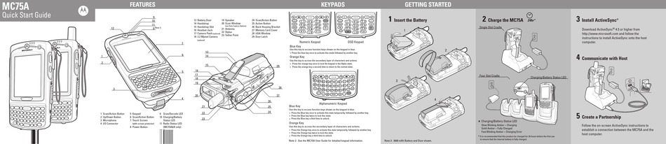 MOTOROLA MC75A QUICK START MANUAL Pdf Download | ManualsLib