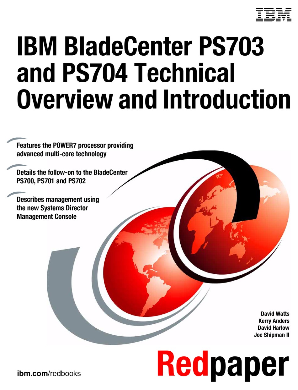 IBM BLADECENTER PS703 TECHNICAL OVERVIEW AND INTRODUCTION Pdf Download