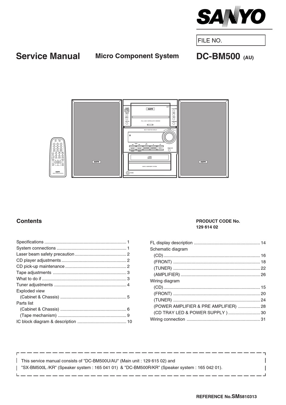 SANYO DCBM500 SERVICE MANUAL Pdf Download ManualsLib