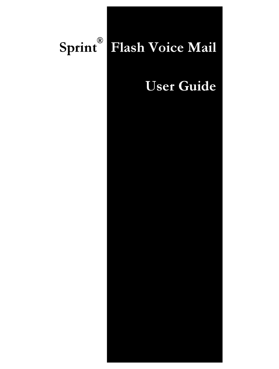 SPRINT FLASH VOICE MAIL USER MANUAL Pdf Download ManualsLib