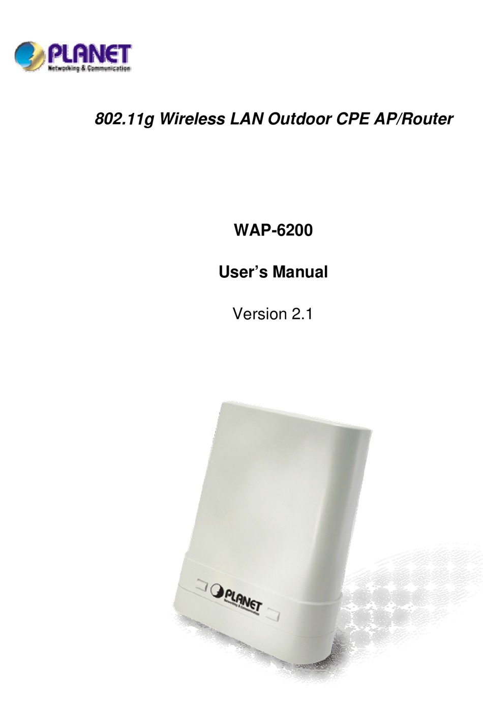 wap vs 600 user manual
