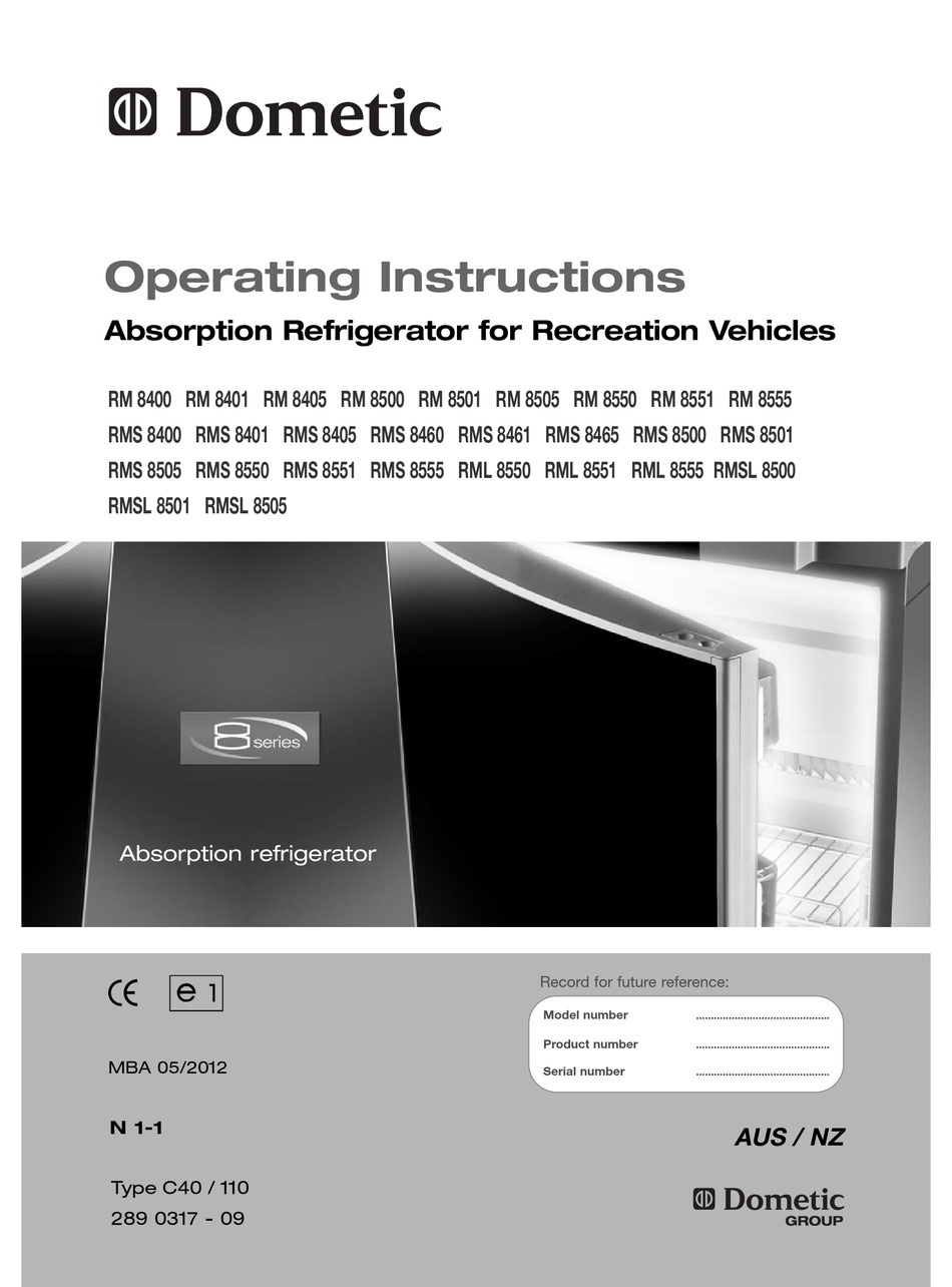 DOMETIC RM 8400 OPERATING INSTRUCTIONS MANUAL Pdf Download ManualsLib