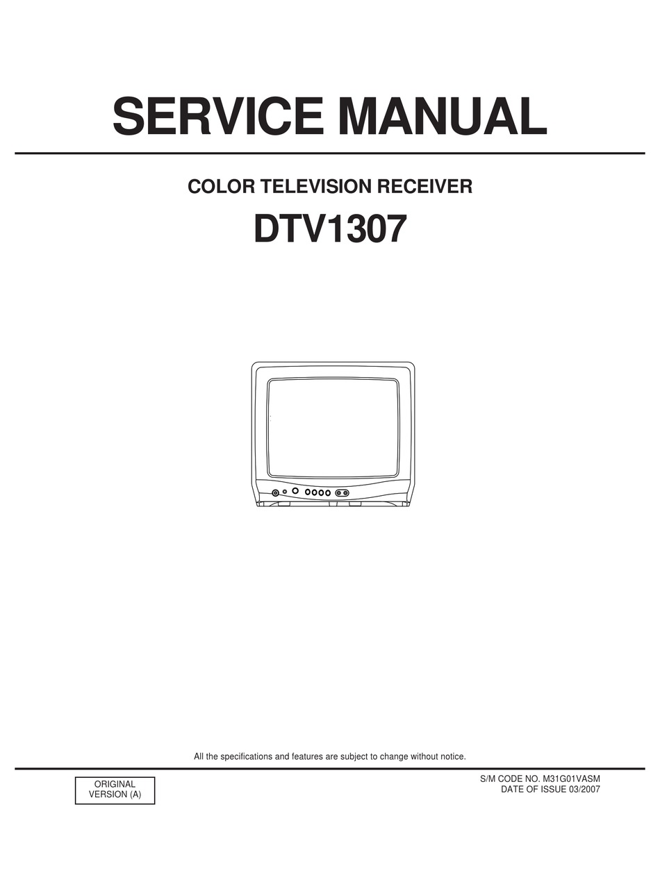 DURABRAND DTV1307 SERVICE MANUAL Pdf Download | ManualsLib