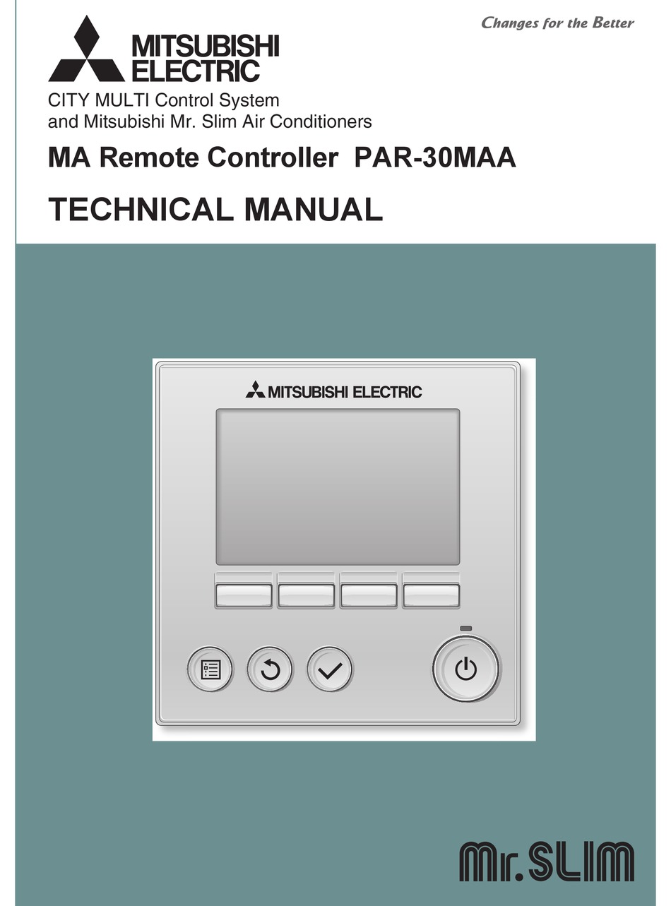 Mitsubishi Electric Mr Slim Par 30maa Technical Manual Pdf Download Manualslib