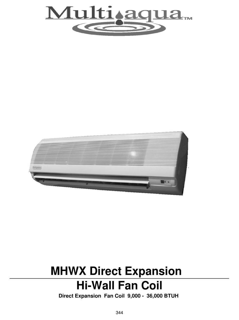 Multiaqua Mhwx 09 C 1 Installation And Operation Manual Pdf Download Manualslib