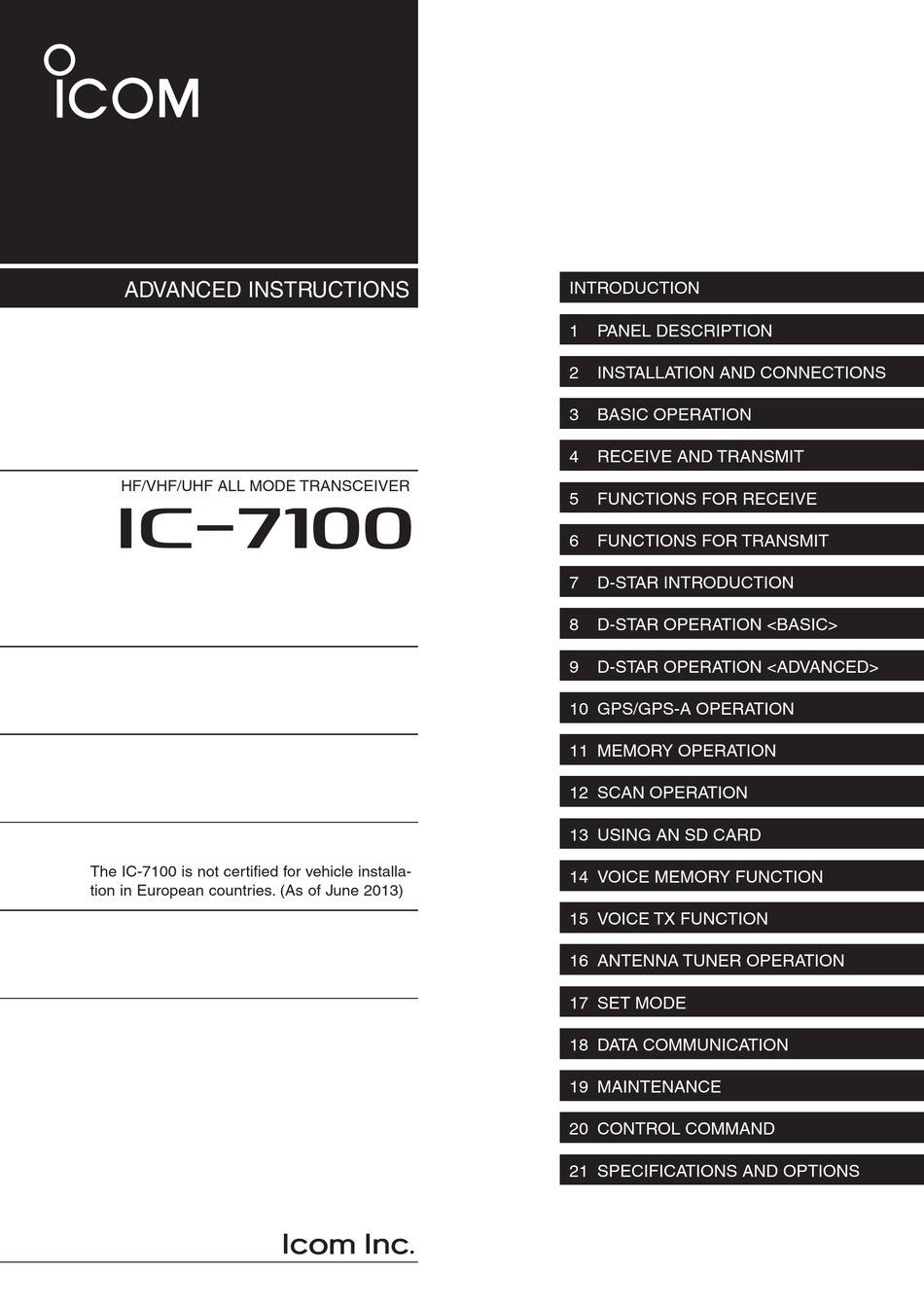 Icom ic 7100 mods