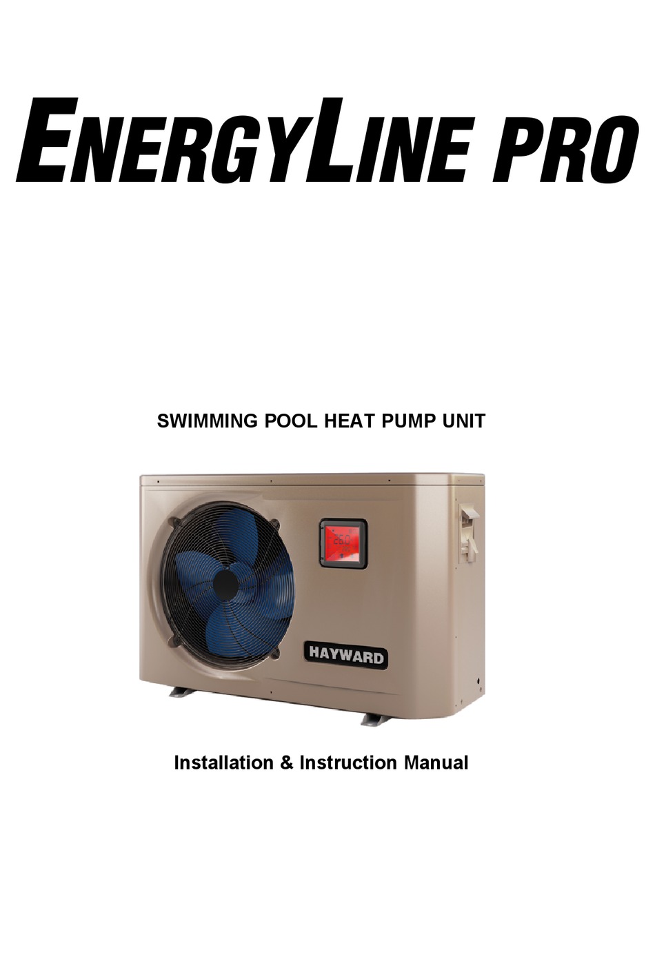 HAYWARD ENERGYLINE PRO INSTALLATION INSTRUCTIONS MANUAL Pdf Download