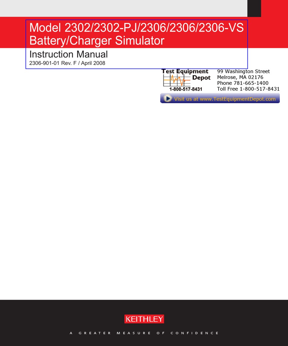 KEITHLEY 2302 INSTRUCTION MANUAL Pdf Download | ManualsLib