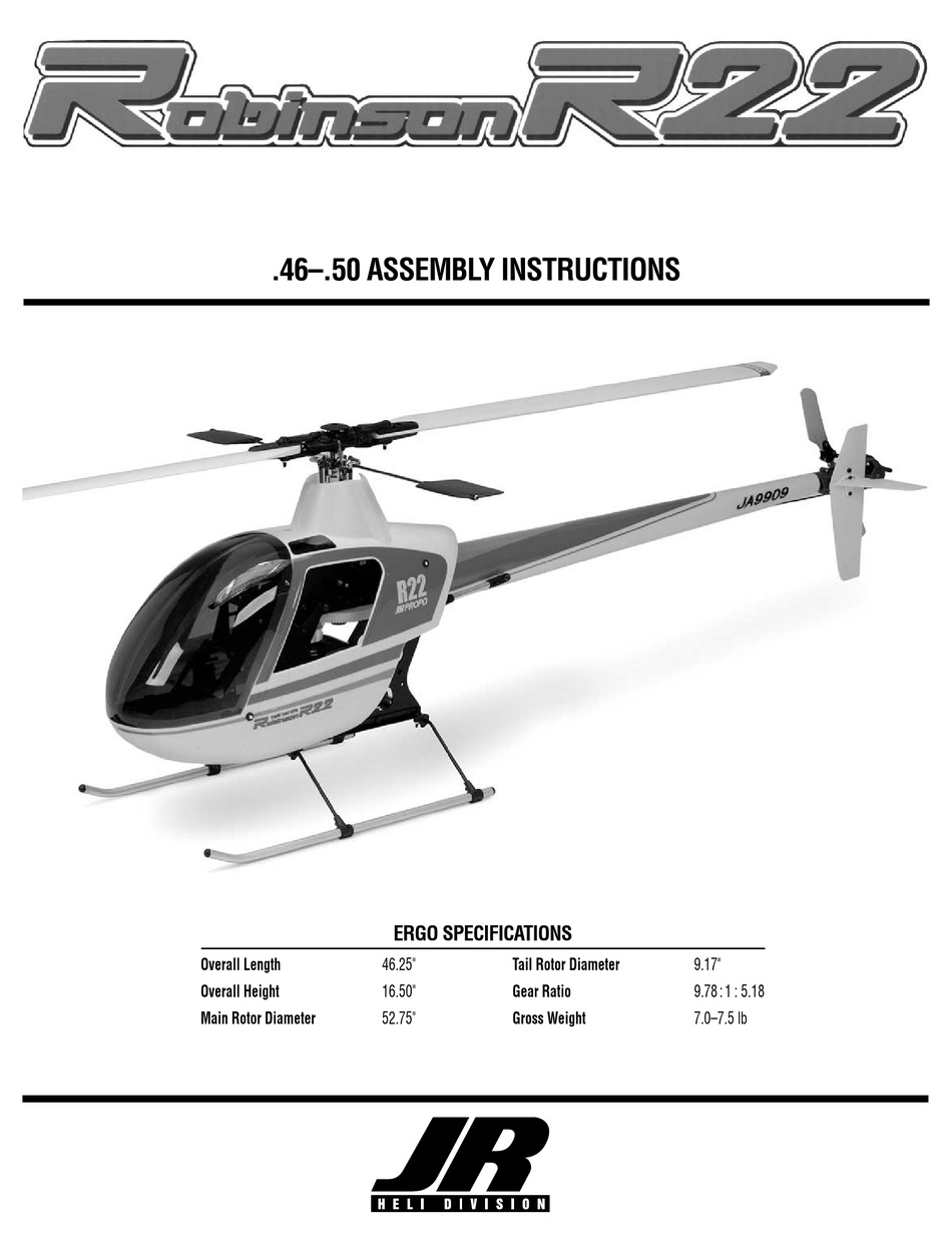 JR ROBINSON R22 ASSEMBLY INSTRUCTIONS MANUAL Pdf Download ManualsLib