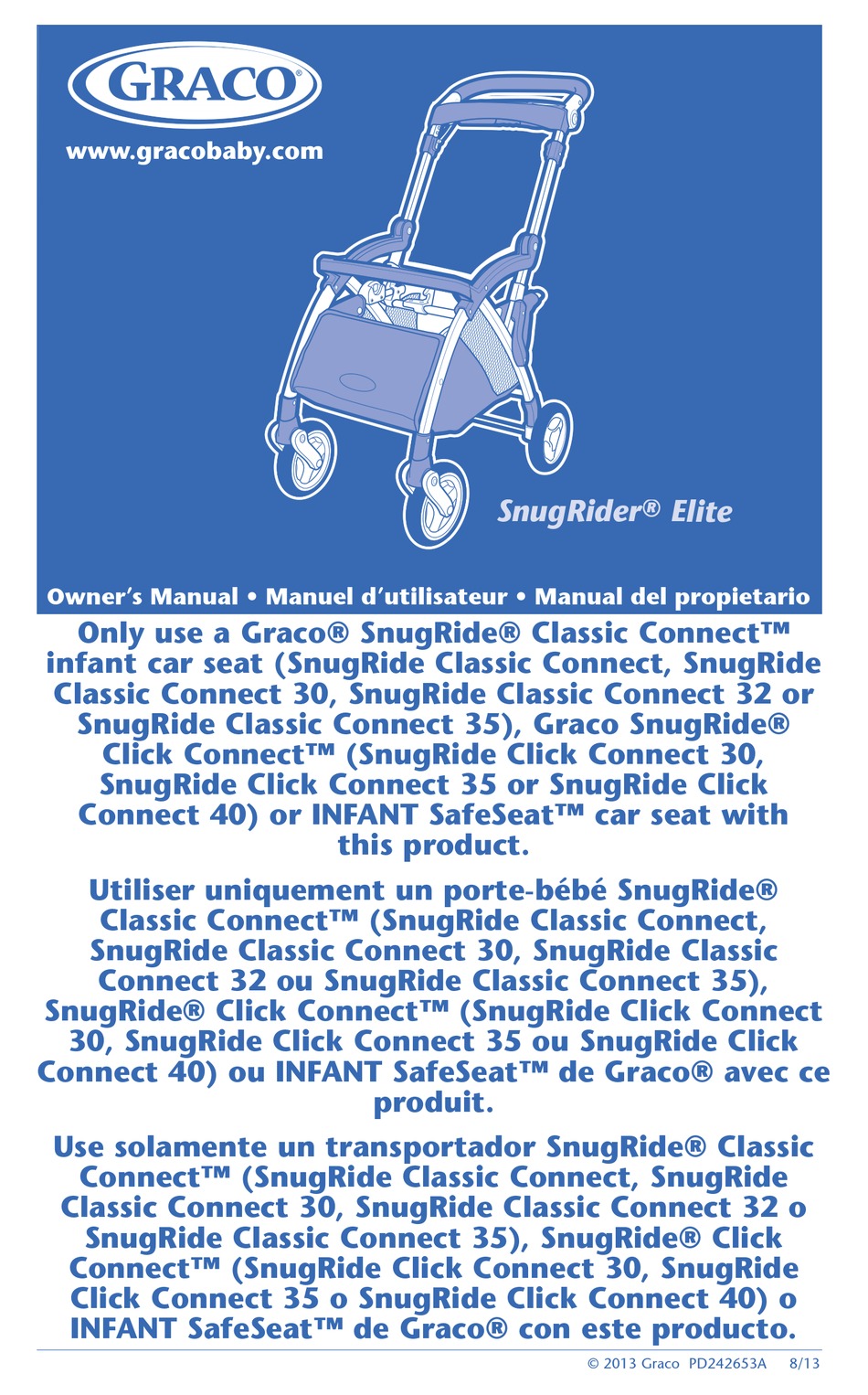 GRACO SNUGRIDER ELITE OWNER'S MANUAL Pdf Download ManualsLib