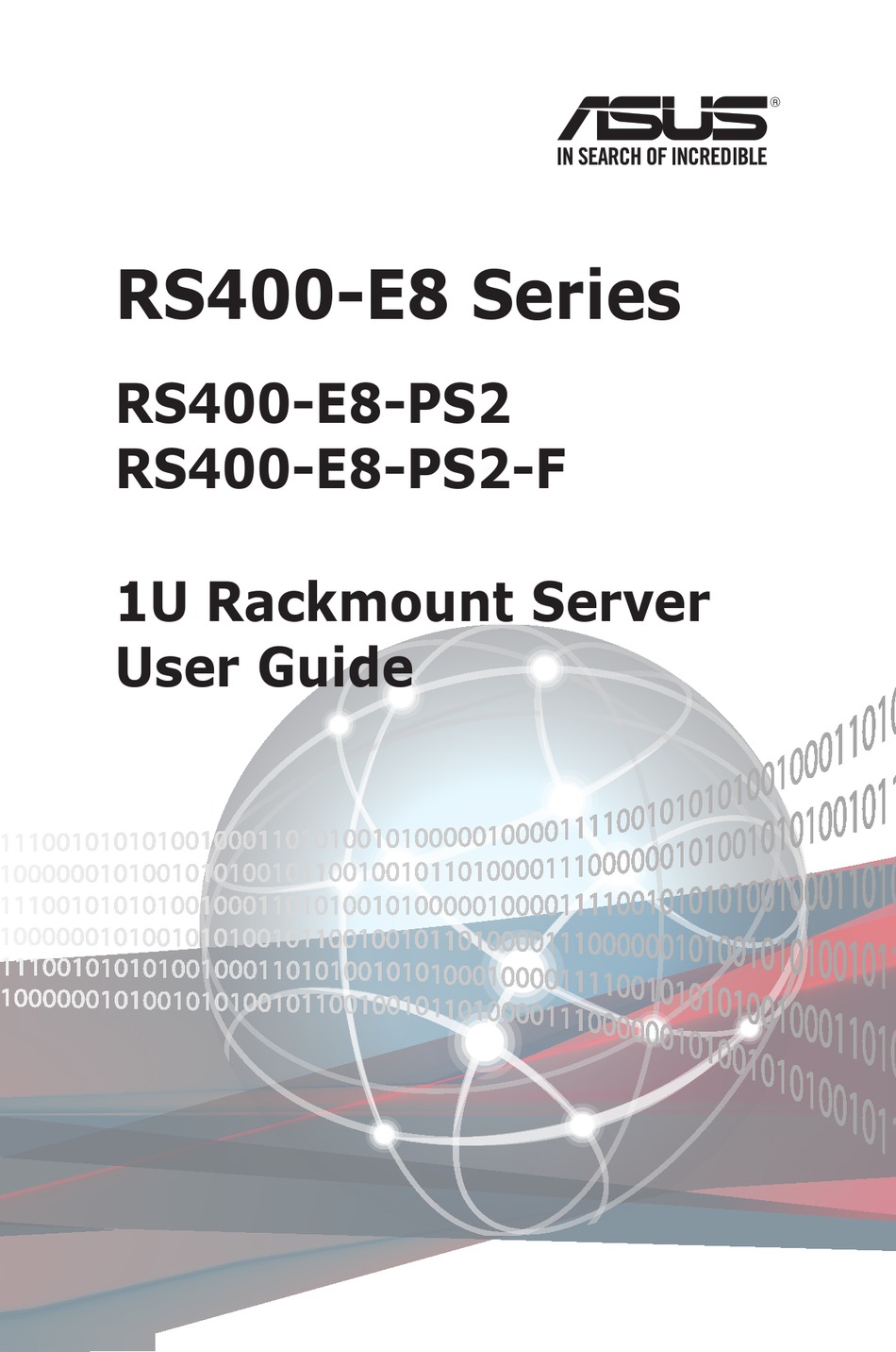 ASUS RS400-E8-PS2 USER MANUAL Pdf Download | ManualsLib