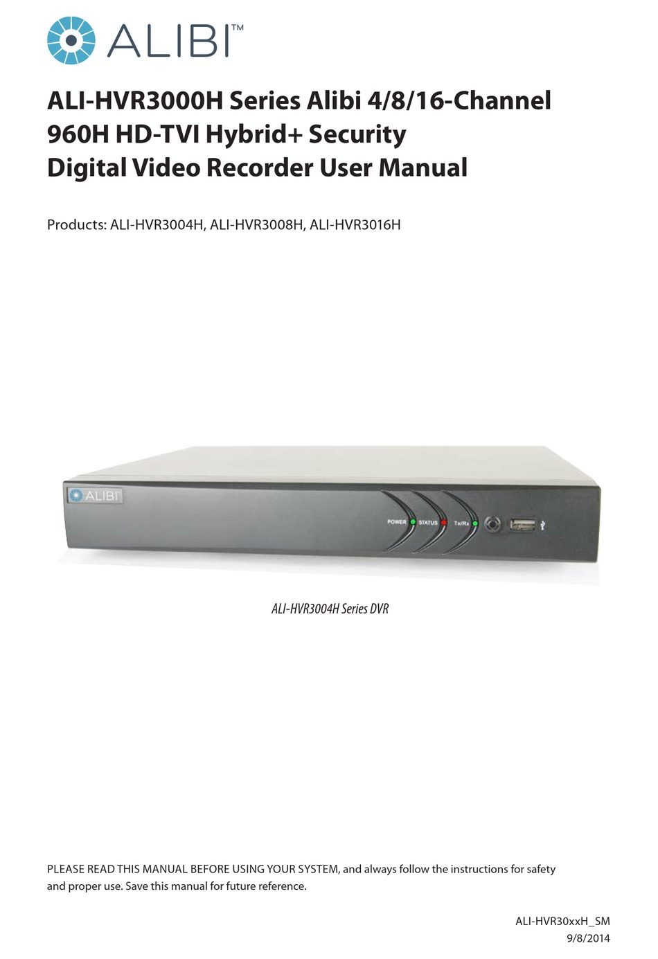 Alibi Dvr Manual