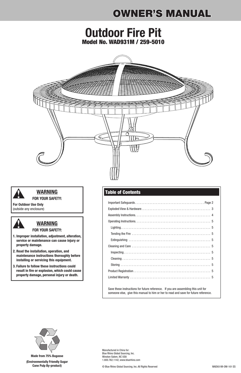 BLUE RHINO WAD931M OWNER S MANUAL Pdf Download ManualsLib blue-rhino-wad931m-owner-s-manual-pdf-download-manualslib
