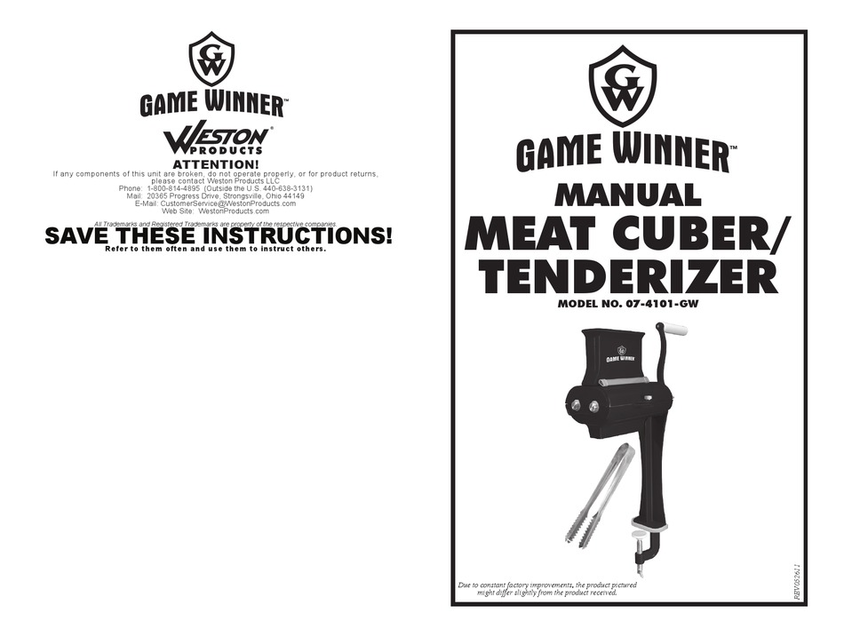 Game Winner® Meat Tenderizer and Jerky Slicer