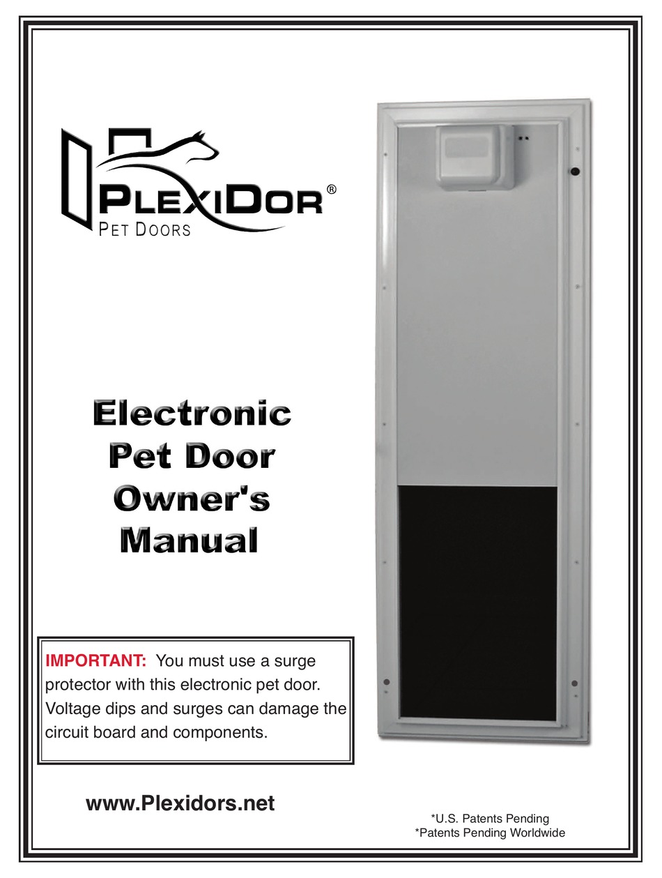 PLEXIDOR ELECTRONIC PET DOOR OWNER'S MANUAL Pdf Download ManualsLib