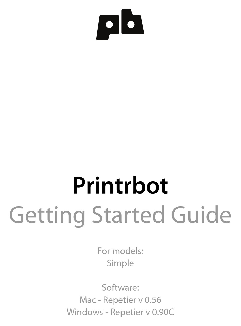 PRINTRBOT SIMPLE GETTING STARTED MANUAL Pdf Download ManualsLib
