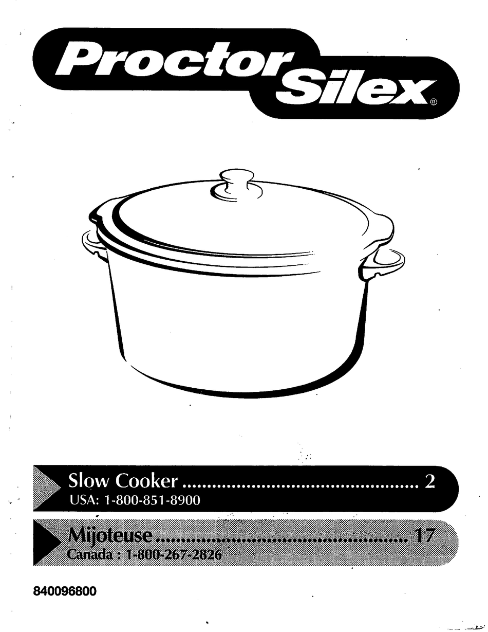 User manual Proctor Silex 48521RY (English - 2 pages)