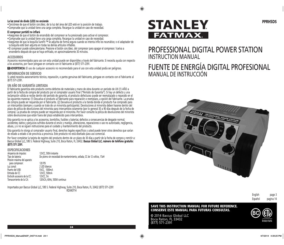 Charging/Recharging - Stanley Fatmax PPRH5DS Instruction Manual [Page 4] |  ManualsLib
