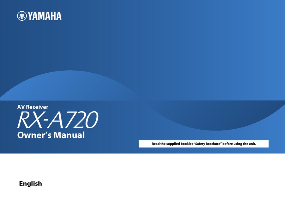 YAMAHA RX-A720 OWNER'S MANUAL Pdf Download | ManualsLib