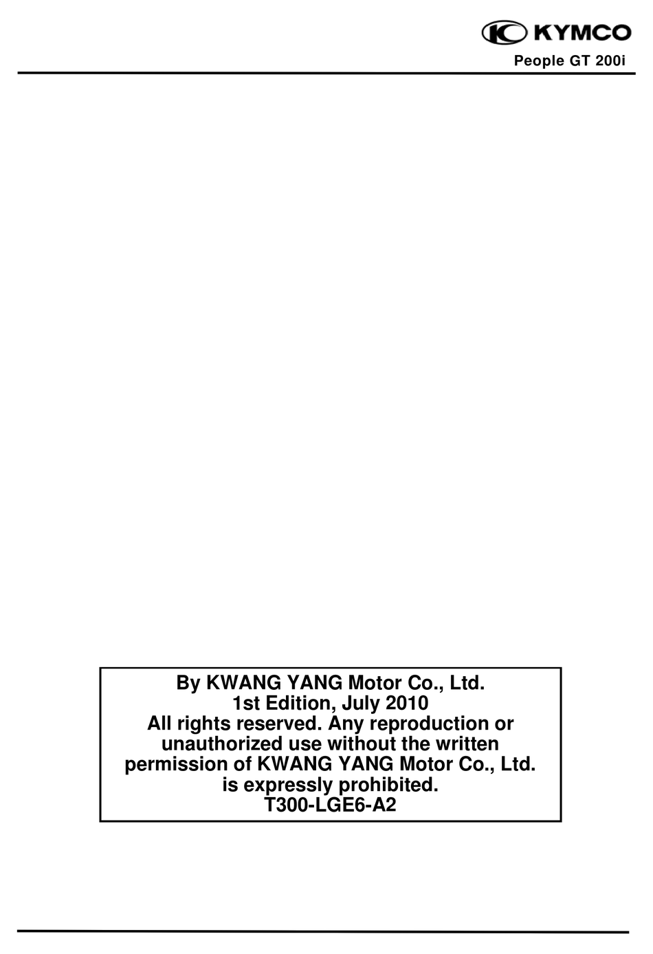 KYMCO PEOPLE GT 200I SERVICE MANUAL Pdf Download ManualsLib