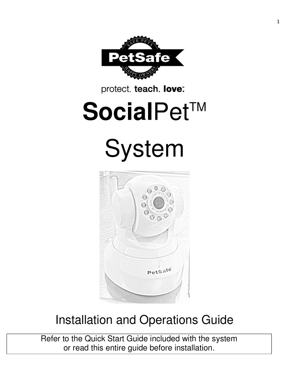PETSAFE SOCIALPET INSTALLATION AND OPERATION MANUAL Pdf Download