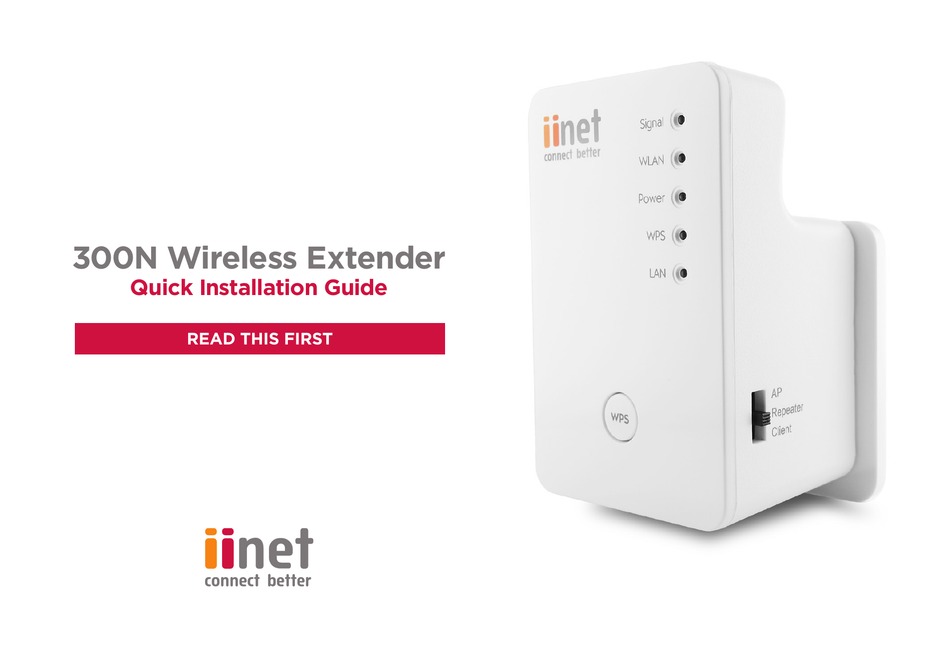 IINET 300N WIRELESS EXTENDER QUICK INSTALLATION MANUAL Pdf Download ...