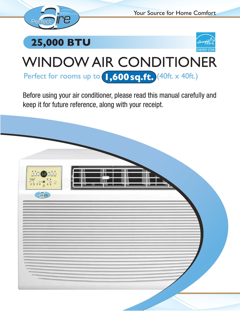 PERFECTAIRE AIR CONDITIONER USER MANUAL Pdf Download ManualsLib