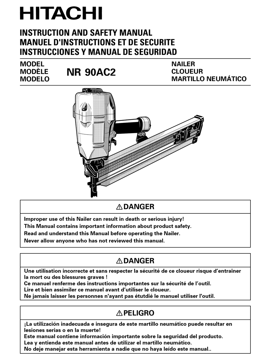 HITACHI NR 90AC2 INSTRUCTION AND SAFETY MANUAL Pdf Download ManualsLib