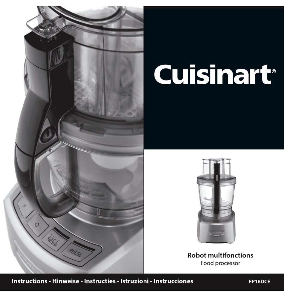 CUISINART FP16DCE INSTRUCTIONS MANUAL Pdf Download | ManualsLib