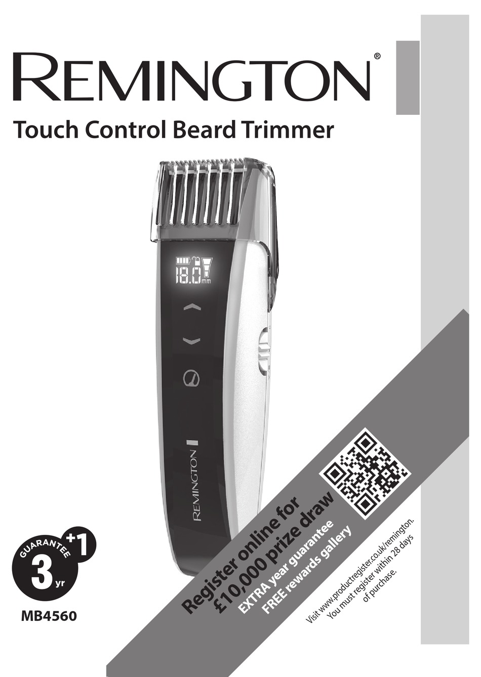 remington touch control beard trimmer