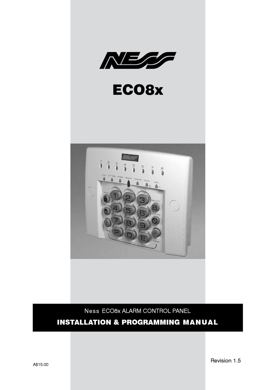 Ness Eco8x Installation Programming Manual Pdf Download Manualslib