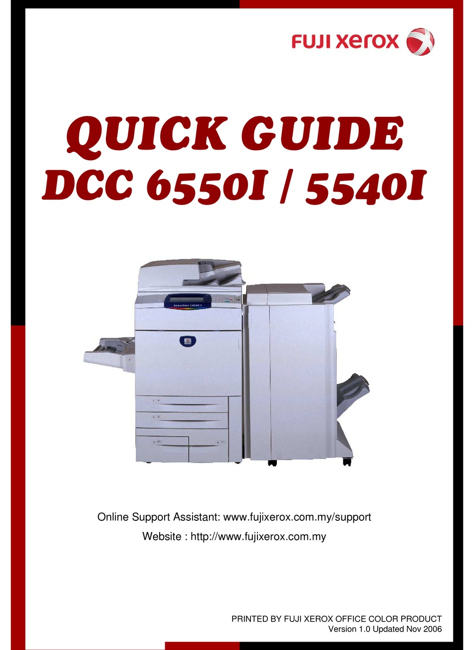 Fuji Xerox Dcc 65501 Quick Manual Pdf Download Manualslib